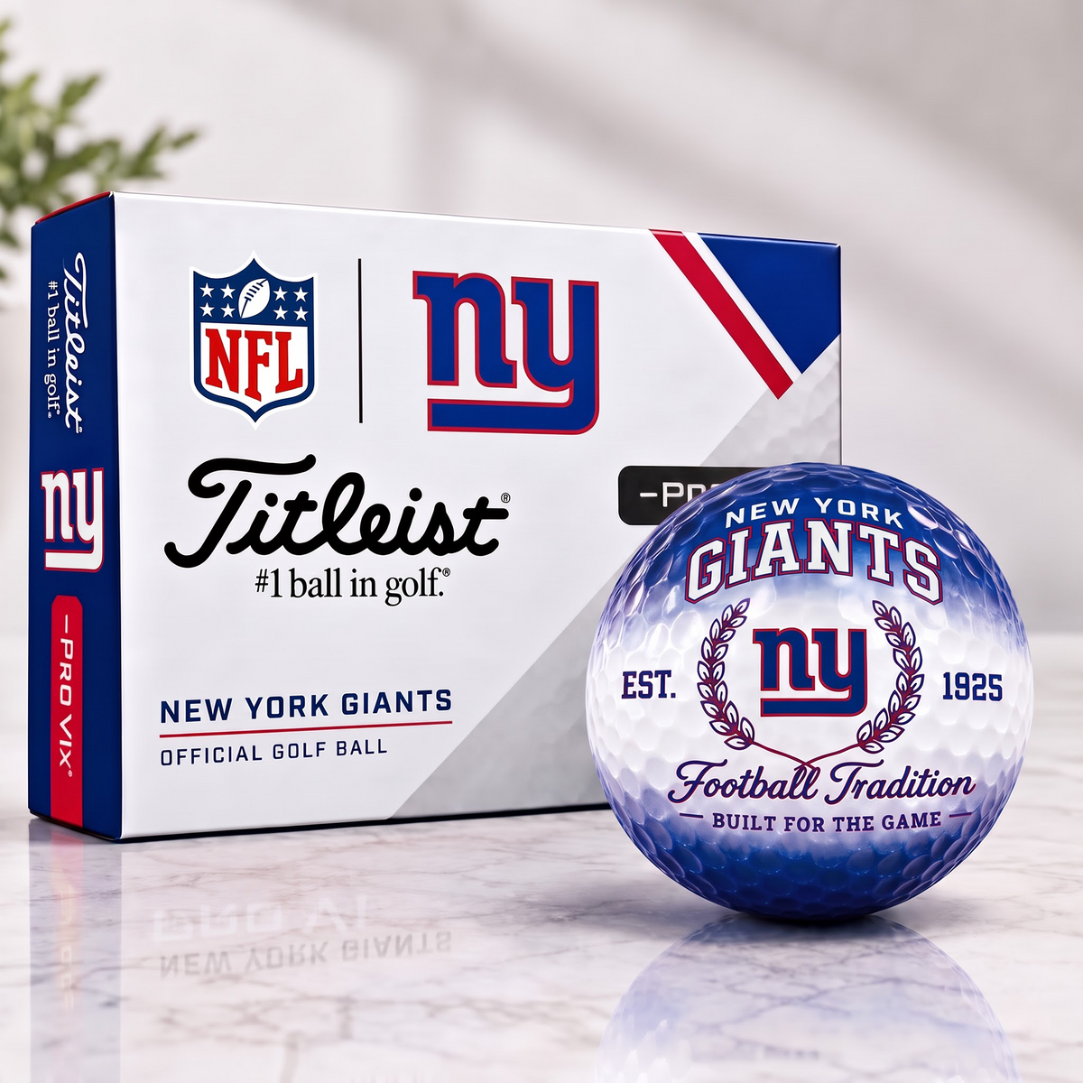 NYG X Custom NFL Football Tradition Golf Ball Set