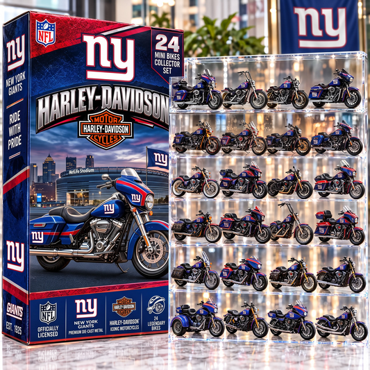 NYG X NFL 24-Day Countdown Blink Box Cruiser Motorcycles Set