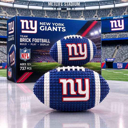 NYG X NFL Team Brick Football Building Set 3D Bricks Collector Model