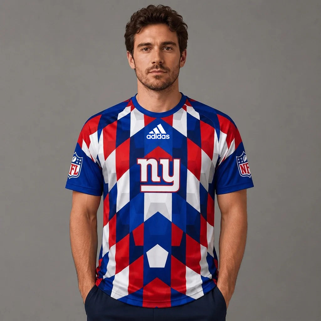 NYG x NFL Premium Geometric Fan Performance T-Shirt
