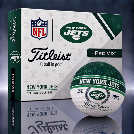 NYJ x NFL Custom LV x Titleist Pro V1 Golf Balls Set