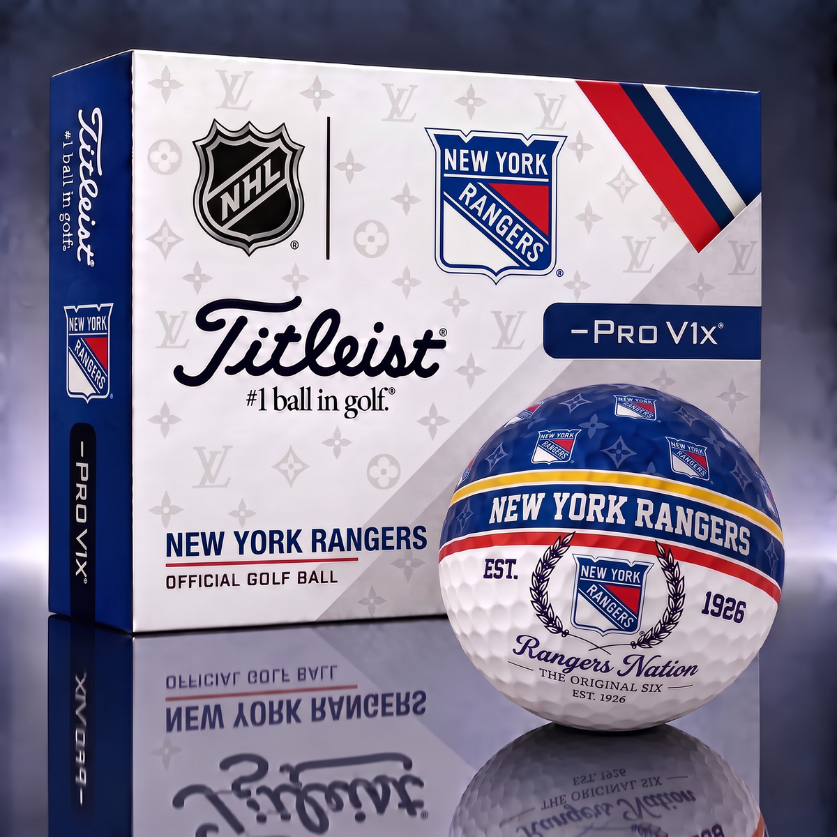NYR X NHL Custom LV x Titleist Pro V1 Golf Balls Set