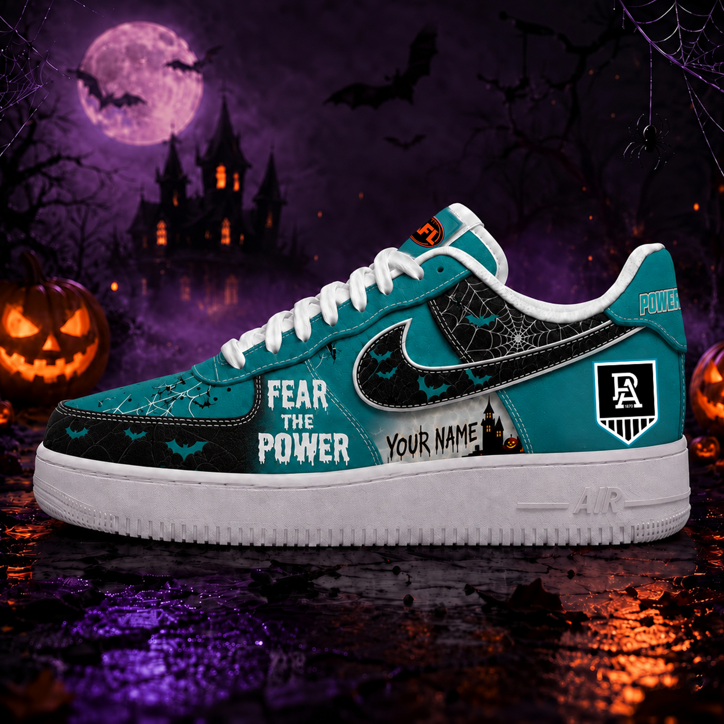 PA Premium AFL Fear The Team Halloween AF1 Sneakers