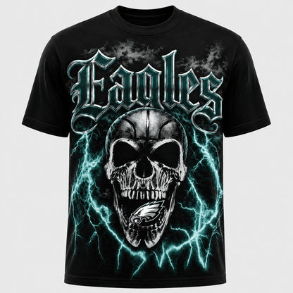 PE Premium NFL Premium Skull Lightning Graphic T-Shirt