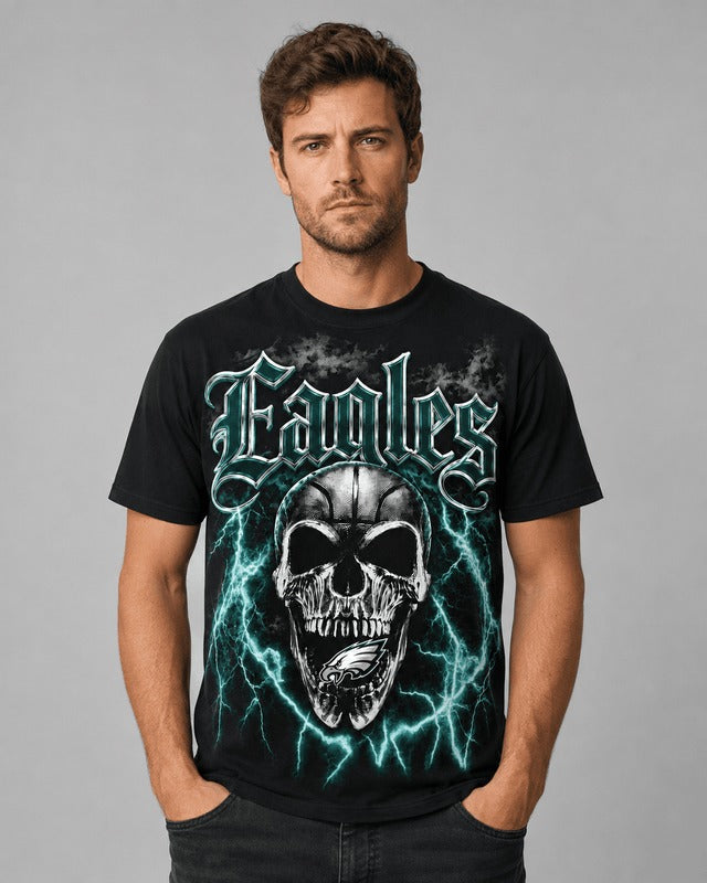 PE Premium NFL Premium Skull Lightning Graphic T-Shirt