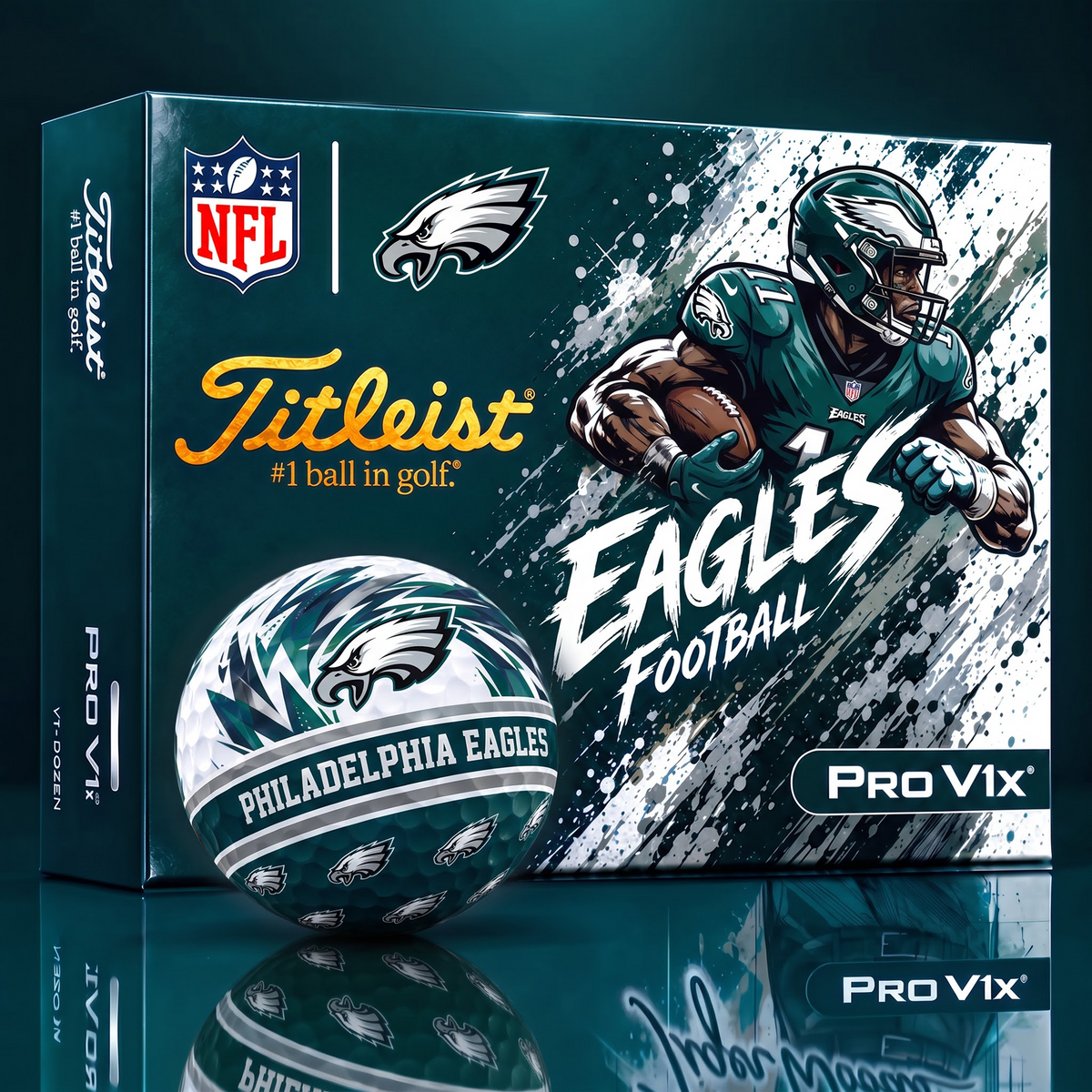 PE x Custom NFL Dynamic Paint Splatter Golf Balls