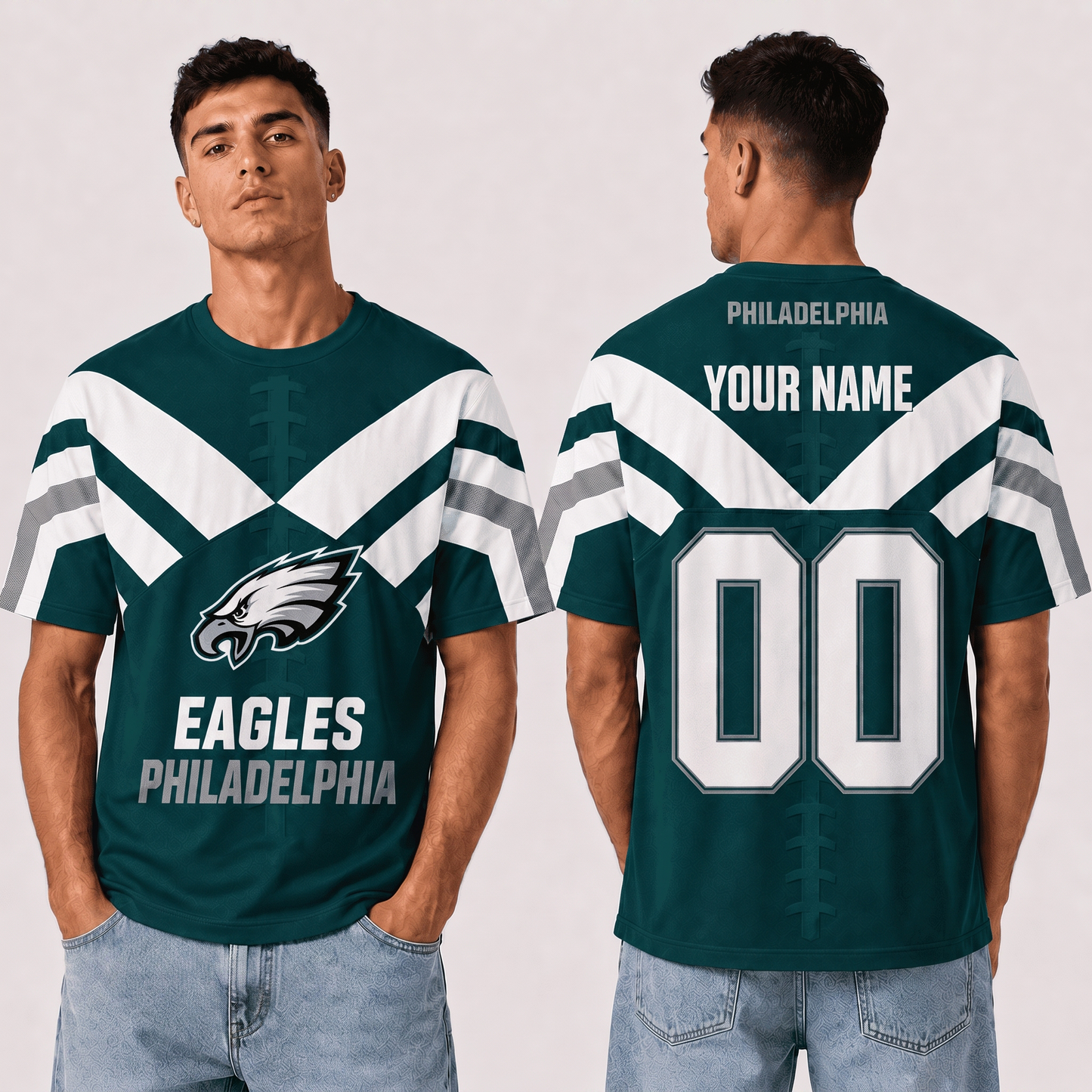 PE x NFL Premium T-Shirt 3D Personalized Gift For Fan