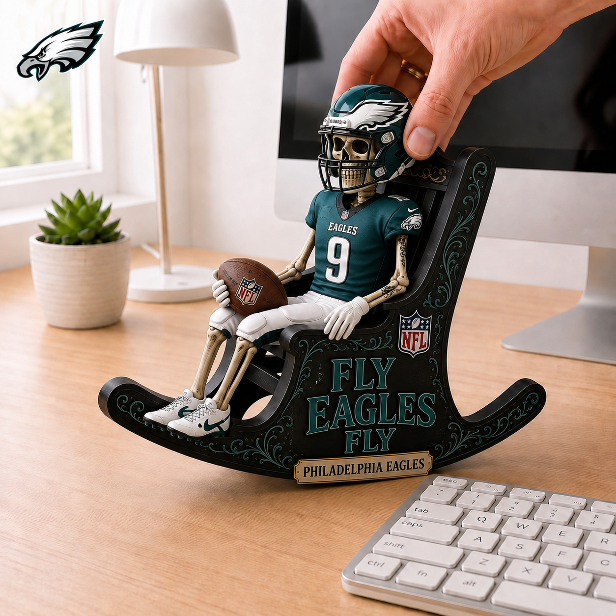 PE x NFL Skeleton Rocking Chair Custom Shape 3 Layers
