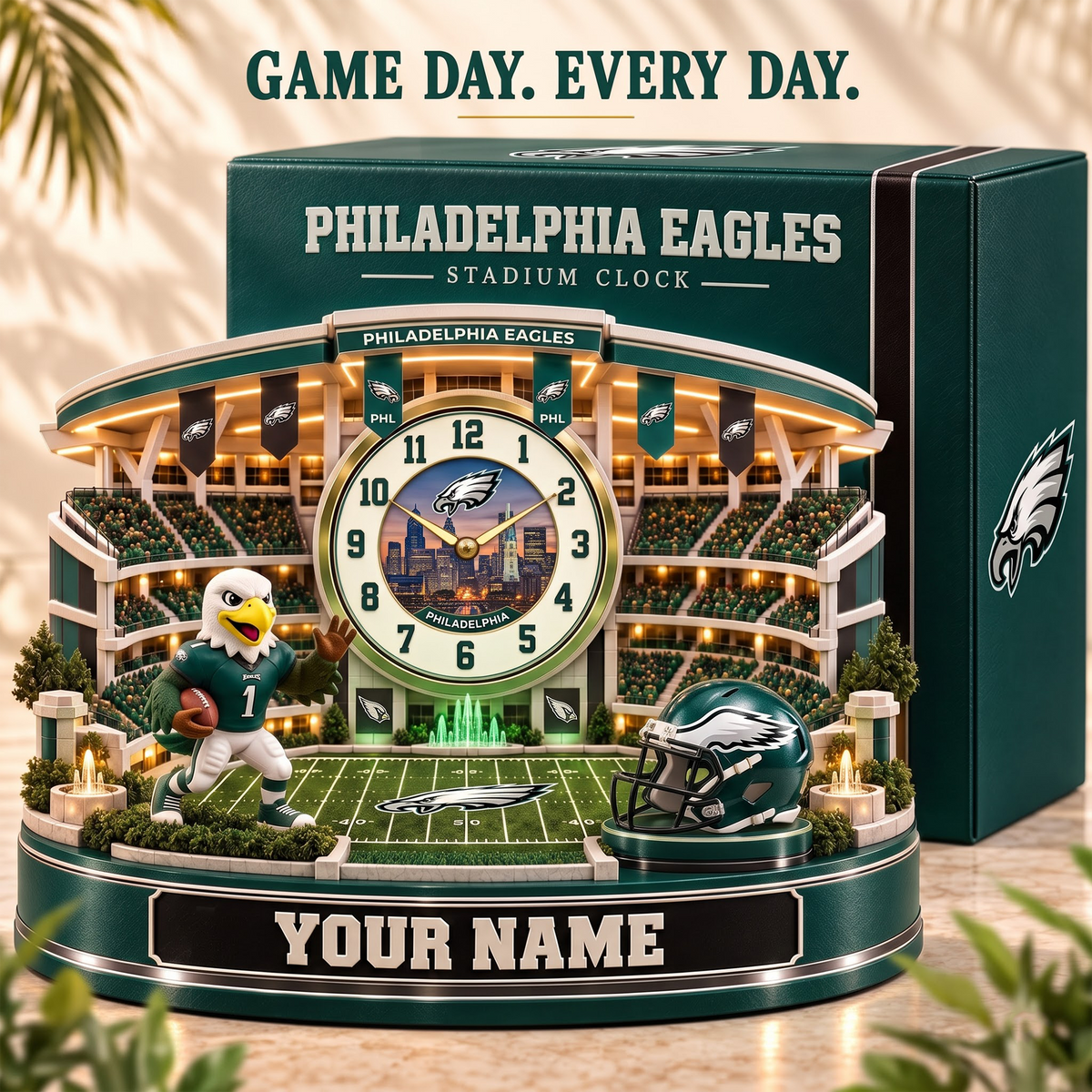 PE x Premium NFL Home Decorative Table Clock