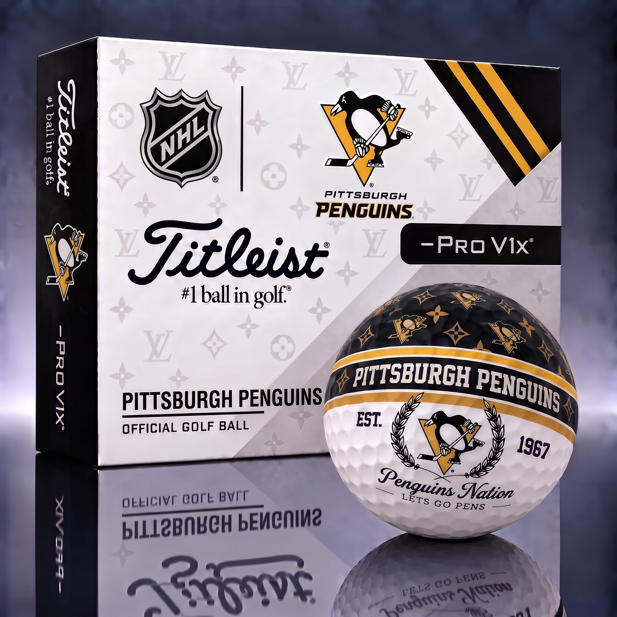 PIT X NHL Custom LV x Titleist Pro V1 Golf Balls Set