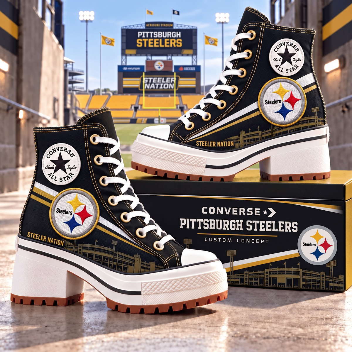 PIT X PREMIUM NFL Heeled High-Top Sneakers