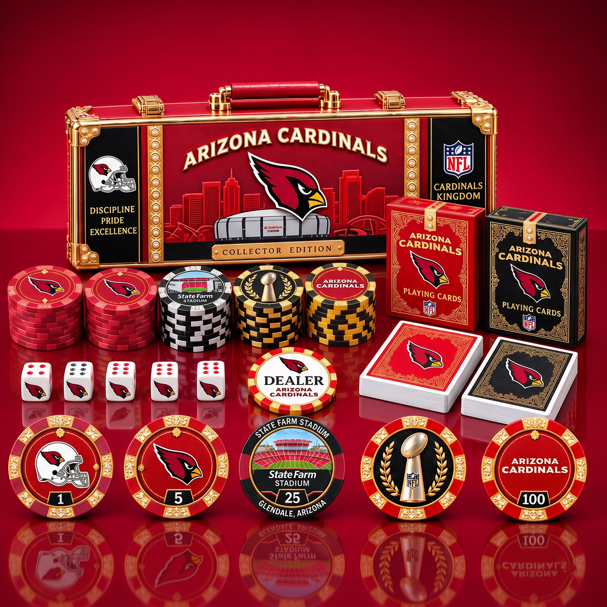 PREMIUM NFL X AC EXCLUSIVE POKER TOURNAMENT SET LIMITED EDITION