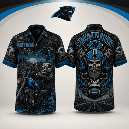 PREMIUM NFL X CP EXCLUSIVE Biker Skull Hawaiian Shirt Limited Edition