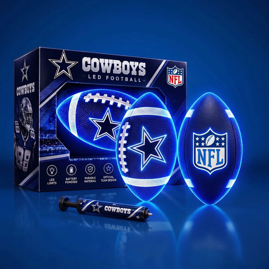 PREMIUM NFL X DAL EXCLUSIVE PERSONLIZED 3D LIGHT-UP LED FOOTBALL GIFT FOR FAN LIMITED EDITION