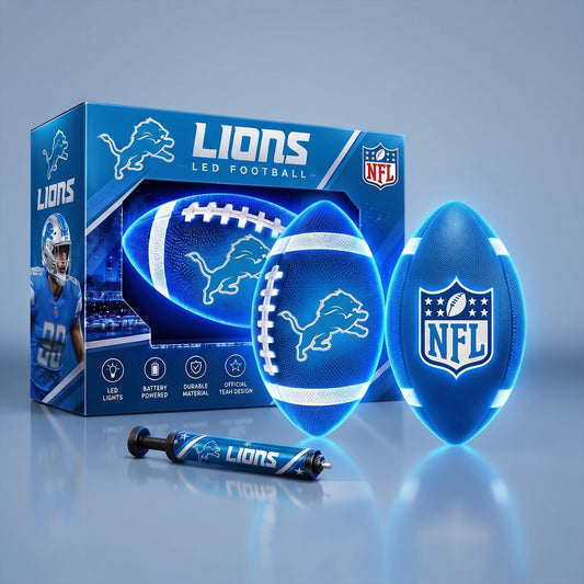 PREMIUM NFL X DET EXCLUSIVE PERSONLIZED 3D LIGHT-UP LED FOOTBALL GIFT FOR FAN LIMITED EDITION