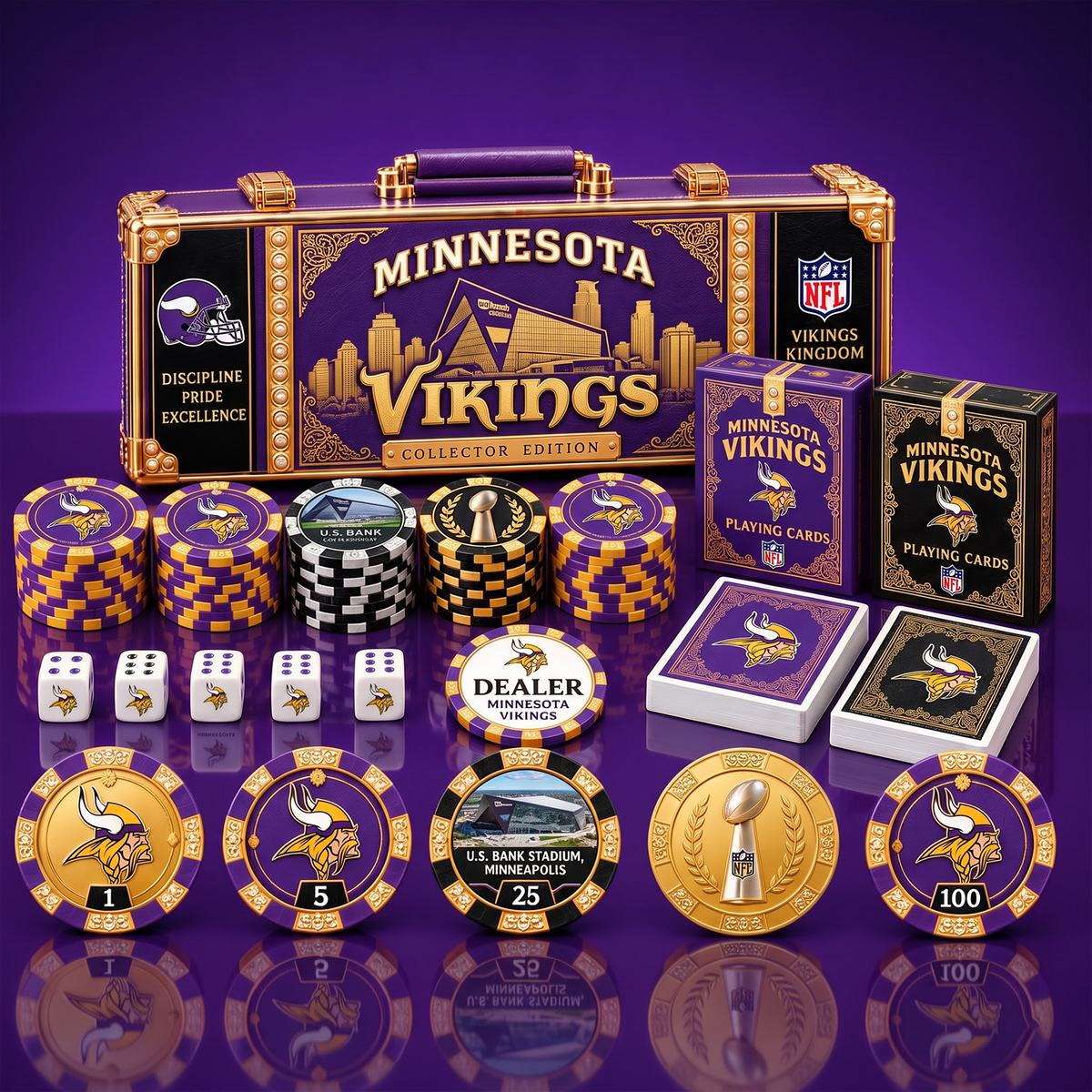 PREMIUM NFL X MV EXCLUSIVE POKER TOURNAMENT SET LIMITED EDITION