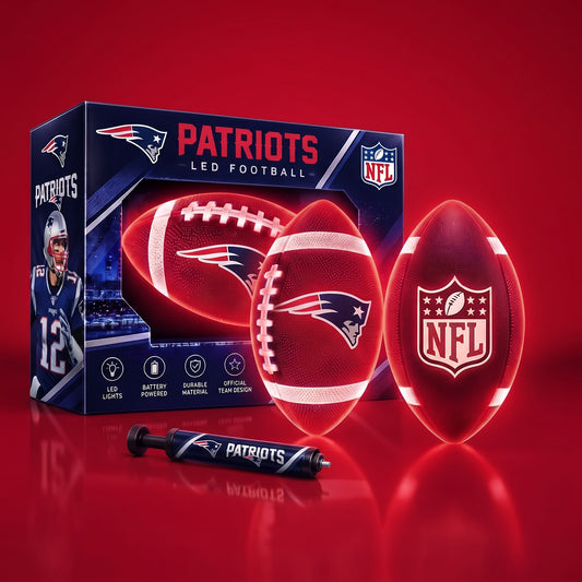 PREMIUM NFL X NE EXCLUSIVE PERSONLIZED 3D LIGHT-UP LED FOOTBALL GIFT FOR FAN LIMITED EDITION
