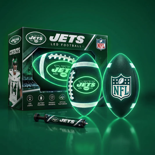 PREMIUM NFL X NYJ EXCLUSIVE PERSONLIZED 3D LIGHT-UP LED FOOTBALL GIFT FOR FAN LIMITED EDITION