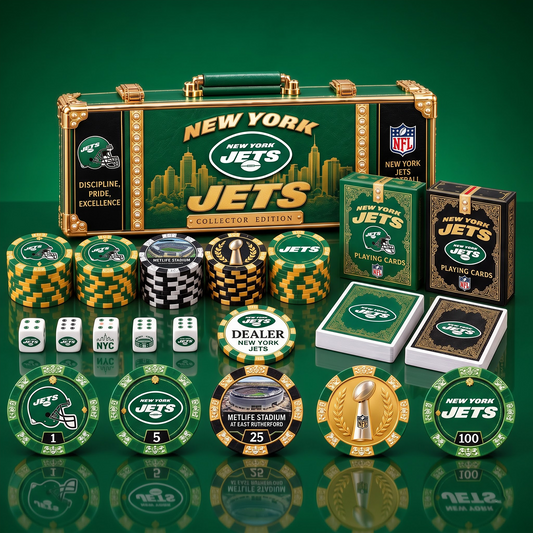 PREMIUM NFL X NYJ EXCLUSIVE POKER TOURNAMENT SET LIMITED EDITION