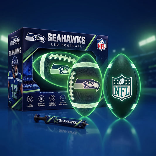 PREMIUM NFL X SEA EXCLUSIVE PERSONLIZED 3D LIGHT-UP LED FOOTBALL GIFT FOR FAN LIMITED EDITION