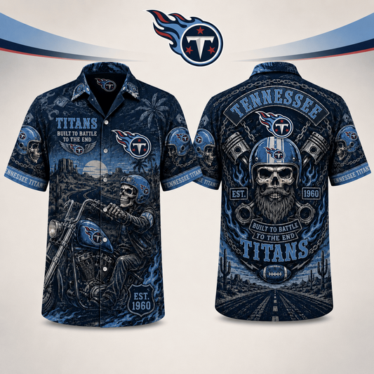 PREMIUM NFL X TT EXCLUSIVE Biker Skull Hawaiian Shirt Limited Edition