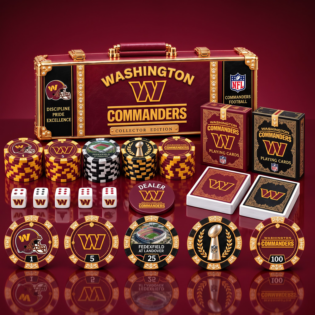 PREMIUM NFL X WC EXCLUSIVE POKER TOURNAMENT SET LIMITED EDITION
