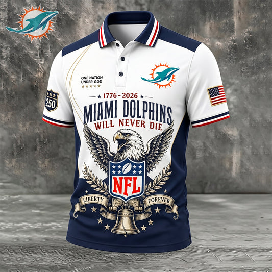 PREMIUM NFL x MIA EXCLUSIVE 250 Years Anniversary Of Freedom POLO SHIRT290626