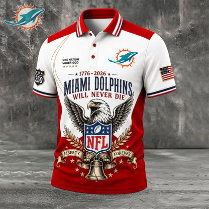 PREMIUM NFL x MIA EXCLUSIVE 250 Years Anniversary Of Freedom POLO SHIRT290626
