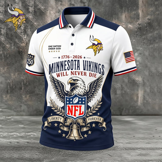 PREMIUM NFL x MIN EXCLUSIVE 250 Years Anniversary Of Freedom POLO SHIRT290626