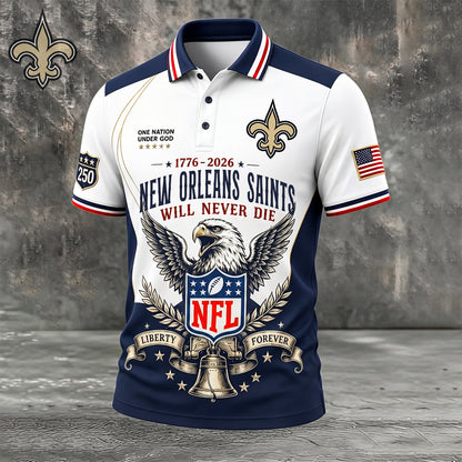 PREMIUM NFL x NO EXCLUSIVE 250 Years Anniversary Of Freedom POLO SHIRT290626