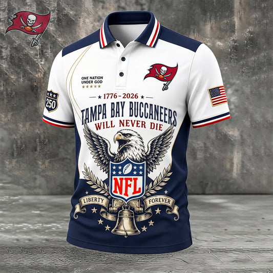 PREMIUM NFL x TB EXCLUSIVE 250 Years Anniversary Of Freedom POLO SHIRT290626