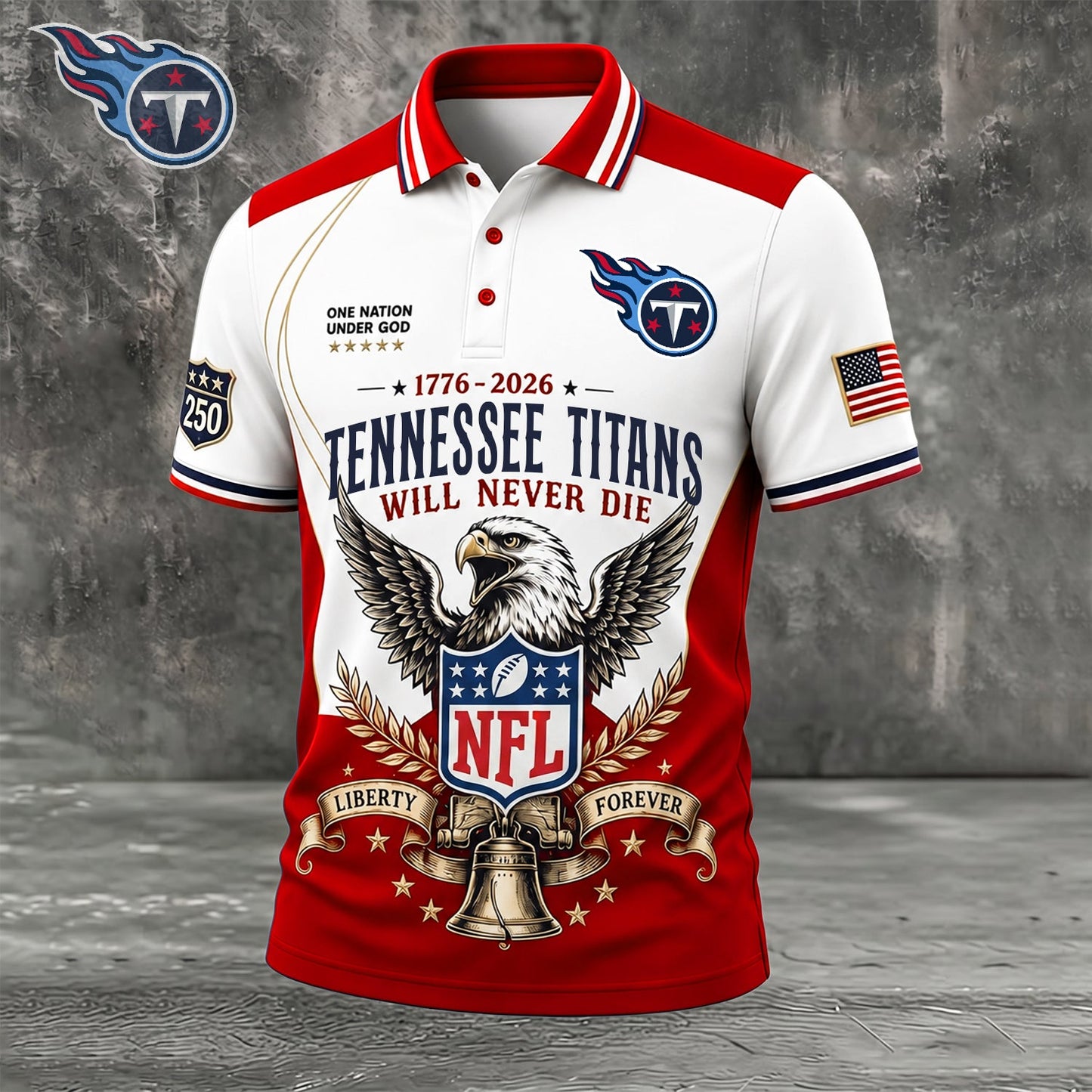 PREMIUM NFL x TEN EXCLUSIVE 250 Years Anniversary Of Freedom POLO SHIRT290626