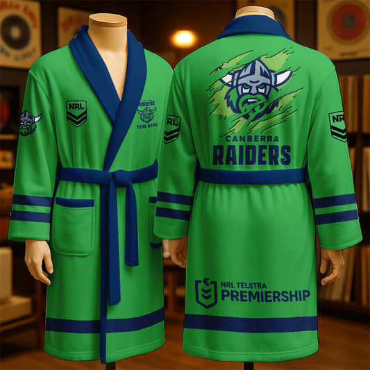 PREMIUM NRL X CR New Style Royal Fleece Bathrobe Personalized NDT LVH 260226