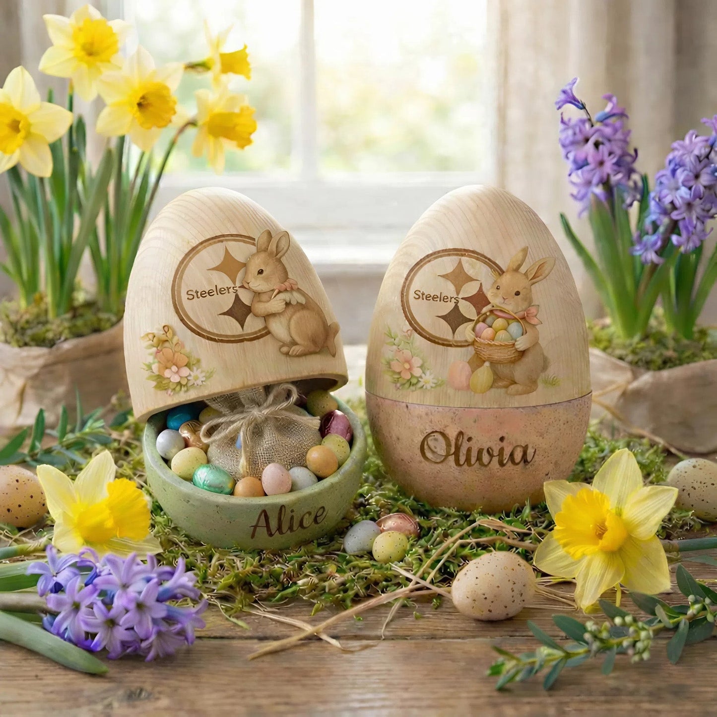PREMIUM ?‹¨«????‹¨«???‹¨«?? X PIT Personalized Hollow Wooden Easter Egg NDT NHM 270226