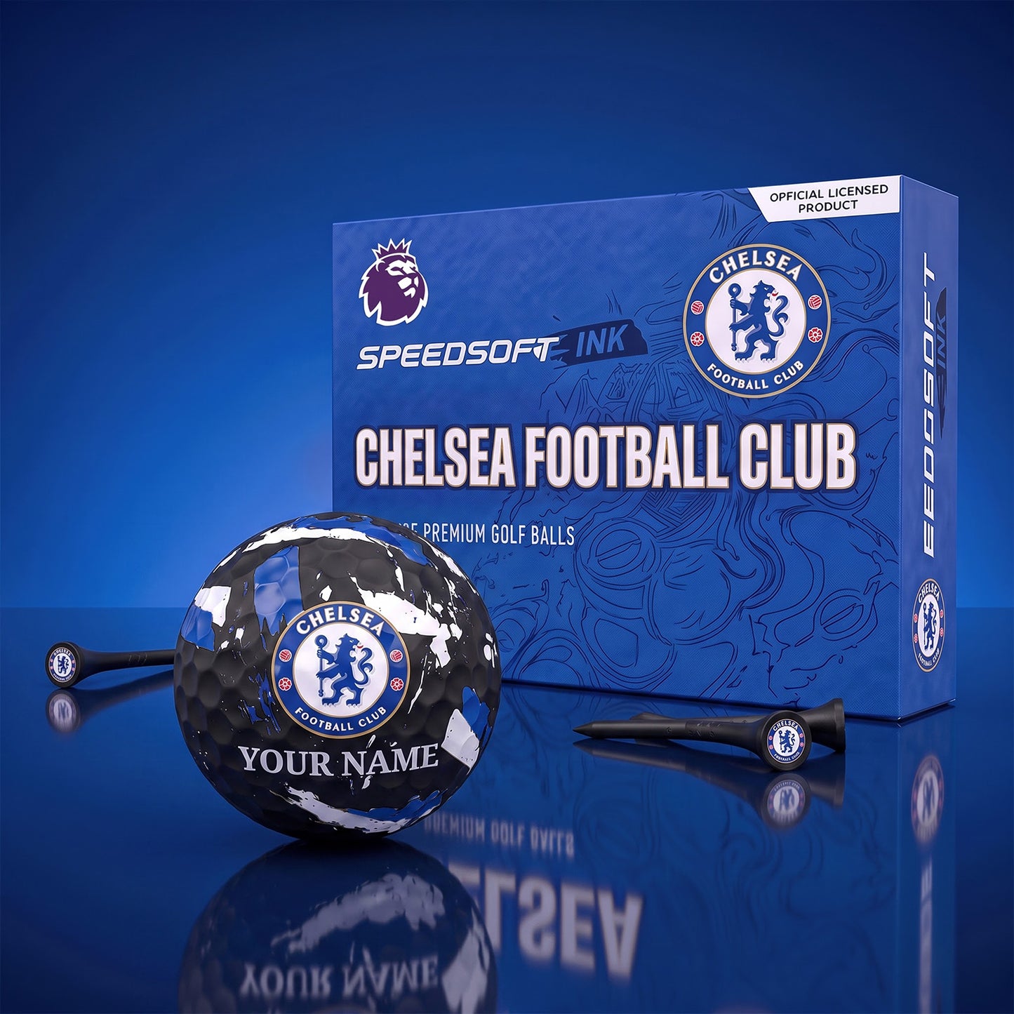 PREMIUM EPL X CHE EXCLUSIVE PERSONALIZED GOLF BALL SET LIMITED EDTION