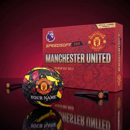 PREMIUM EPL X MU EXCLUSIVE PERSONALIZED GOLF BALL SET LIMITED EDTION