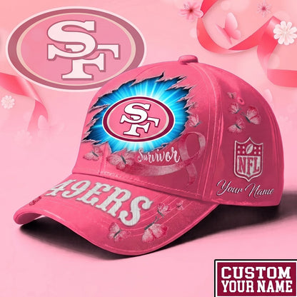 PREMIUM NFL X SF49  EXCLUSIVE  BREAST CANCER SURVIOR CAP