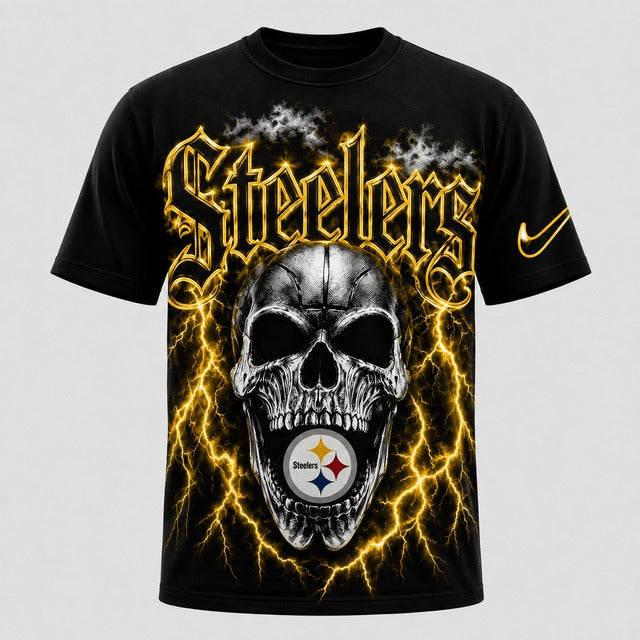 PS Premium NFL Premium Skull Lightning Graphic T-Shirt