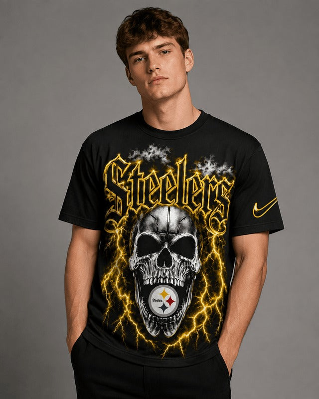 PS Premium NFL Premium Skull Lightning Graphic T-Shirt