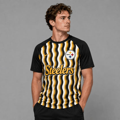 PS Premium NFL Retro Wavy Pattern Athletic T-Shirt