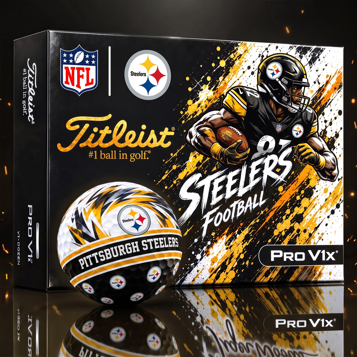 PS x Custom NFL Dynamic Paint Splatter Golf Balls