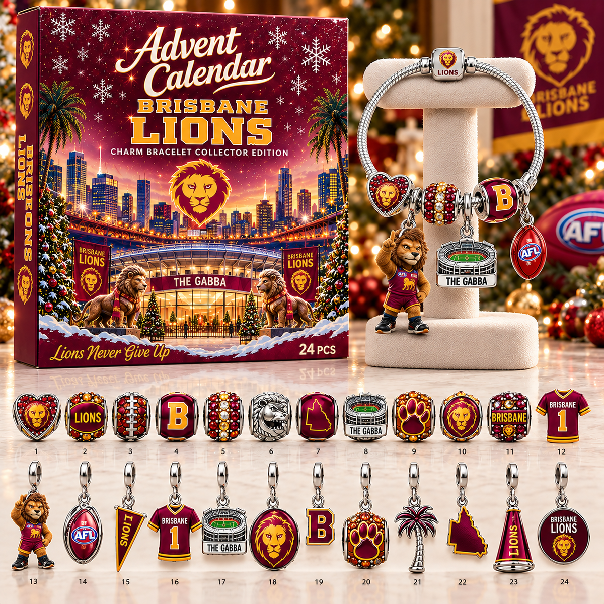 Premium AFL BL Advent Calendar Charm Bracelet Set V5