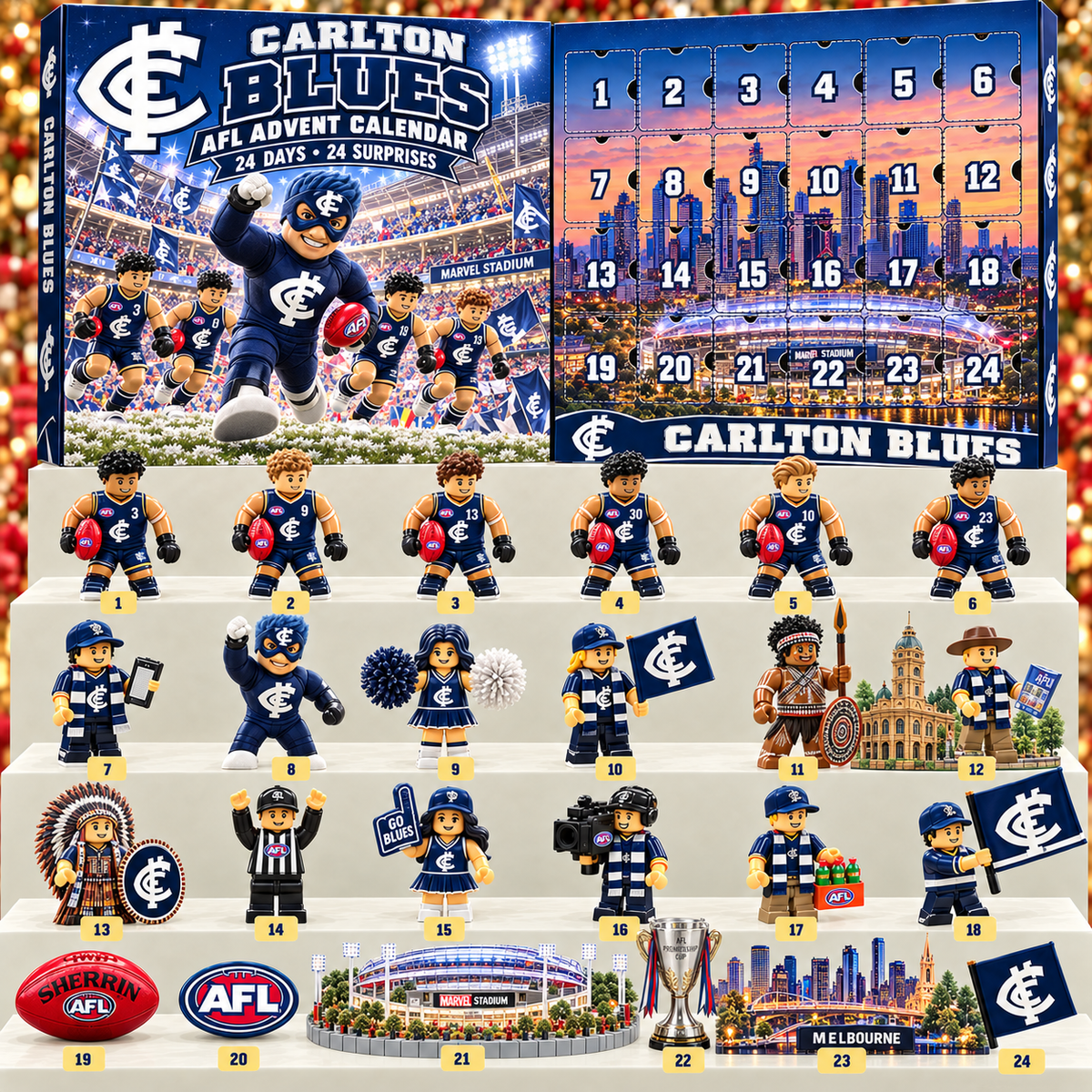 Premium AFL CAR 24-Piece Football Collectible Advent Calendar V2