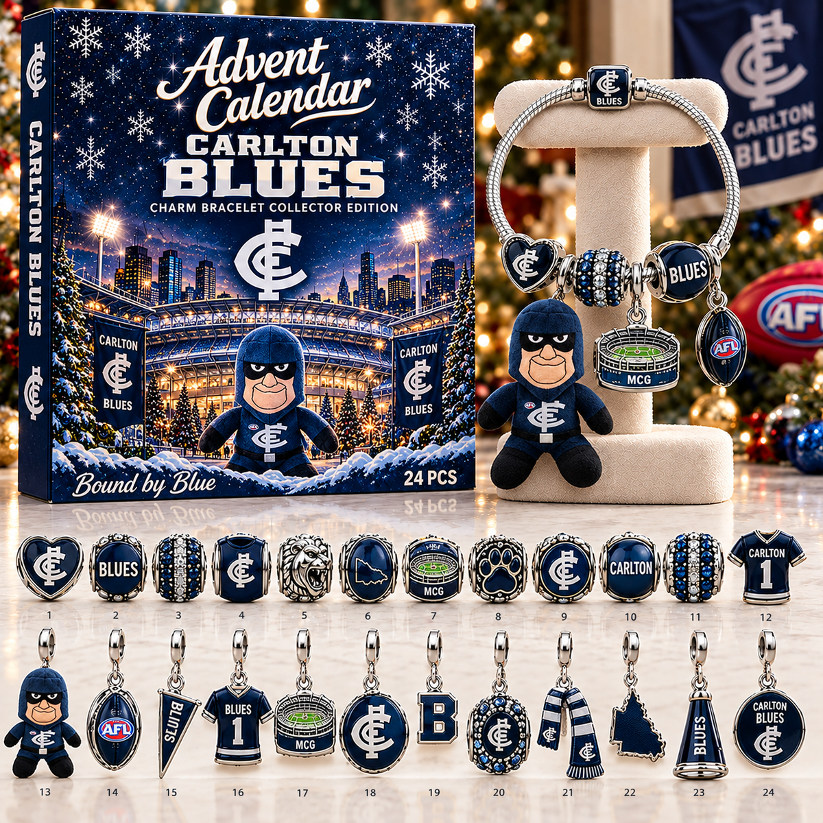 Premium AFL CAR Advent Calendar Charm Bracelet Set V5