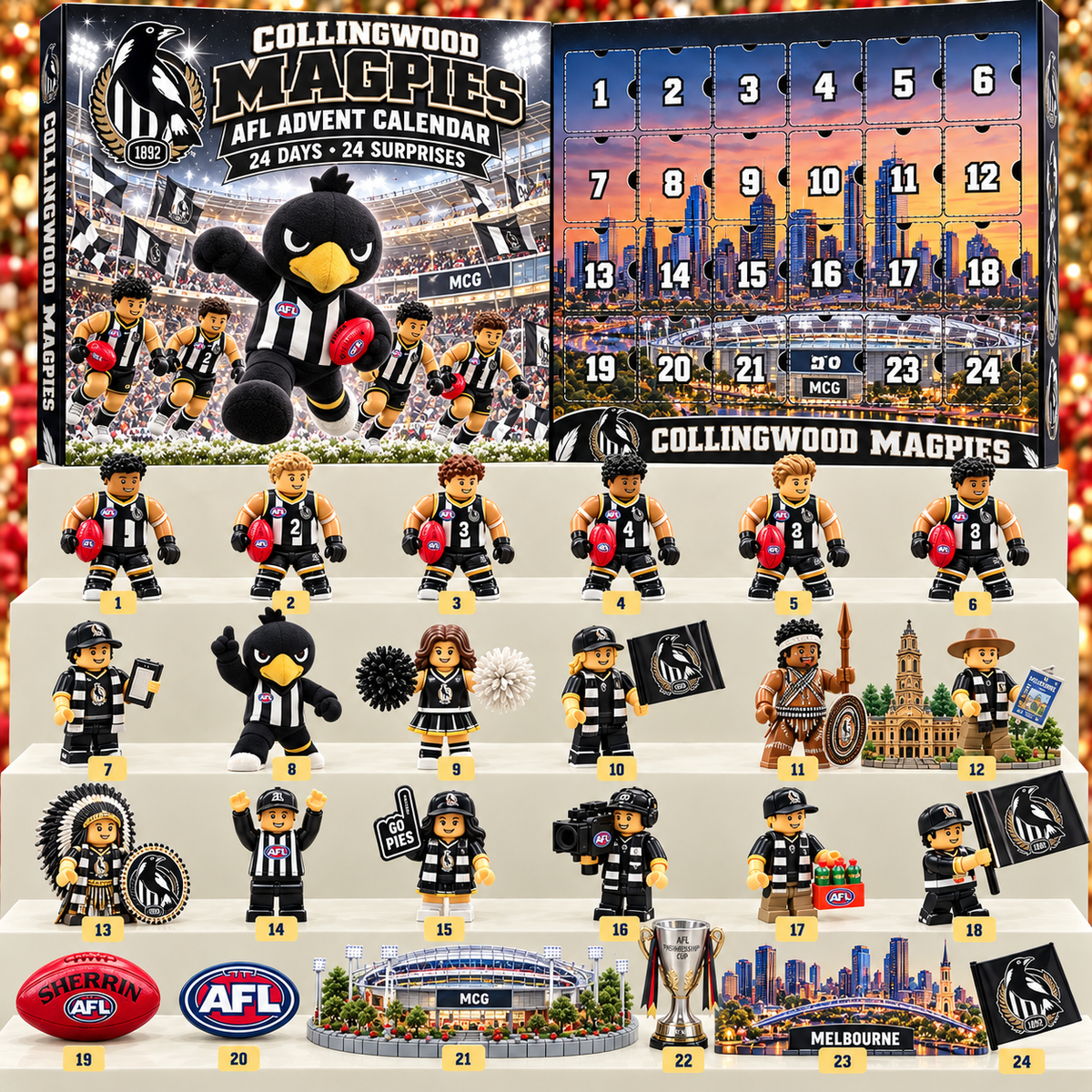 Premium AFL COLL 24-Piece Football Collectible Advent Calendar V2