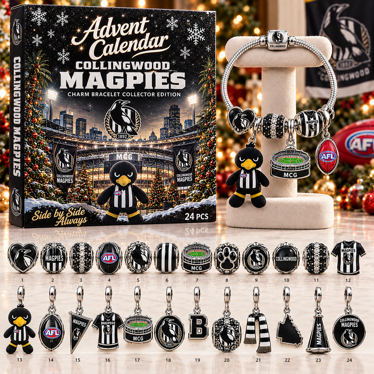 Premium AFL COLL Advent Calendar Charm Bracelet Set V5
