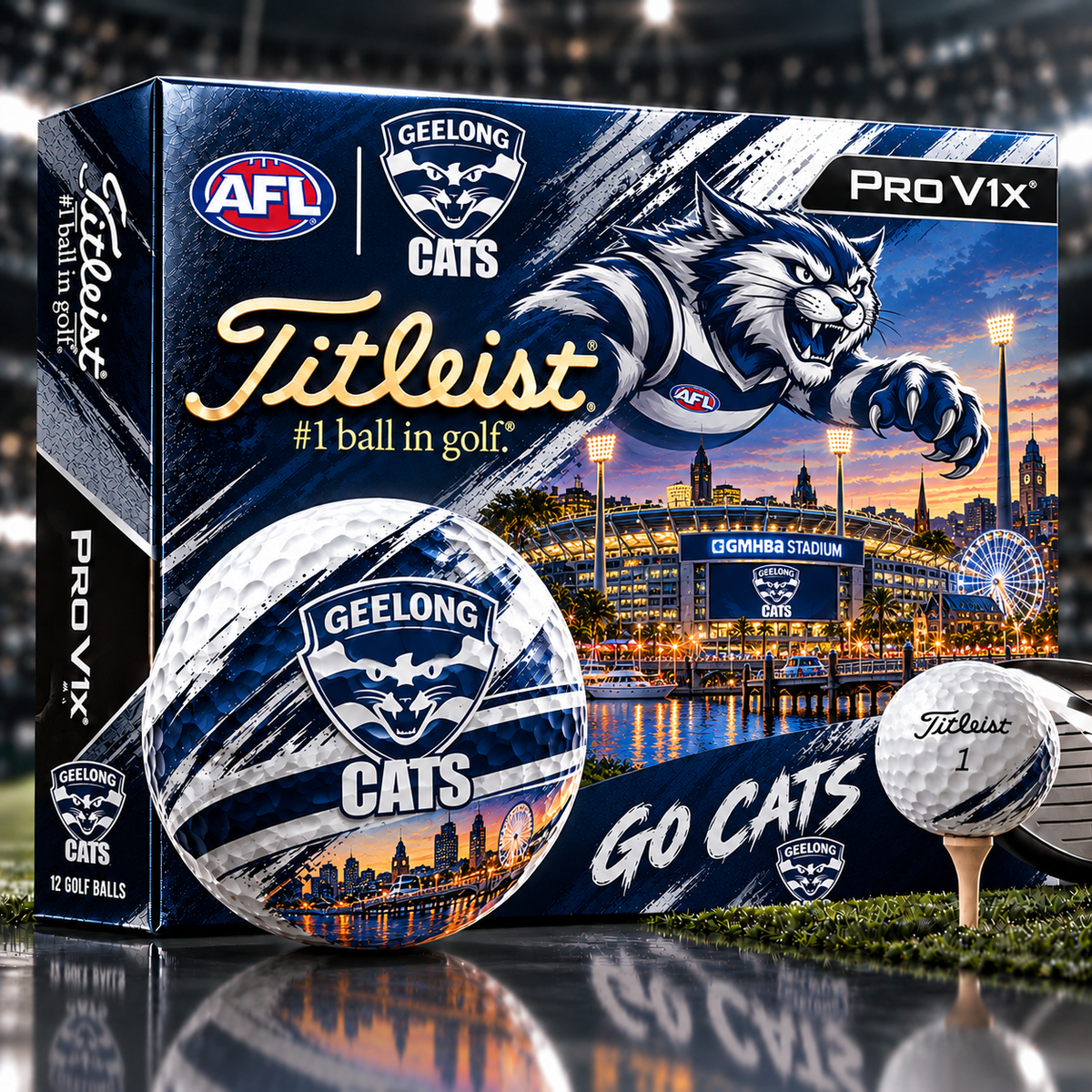 Premium AFL GEE x Titleist Pro V1 Skyline & Stadium Golf Balls Set