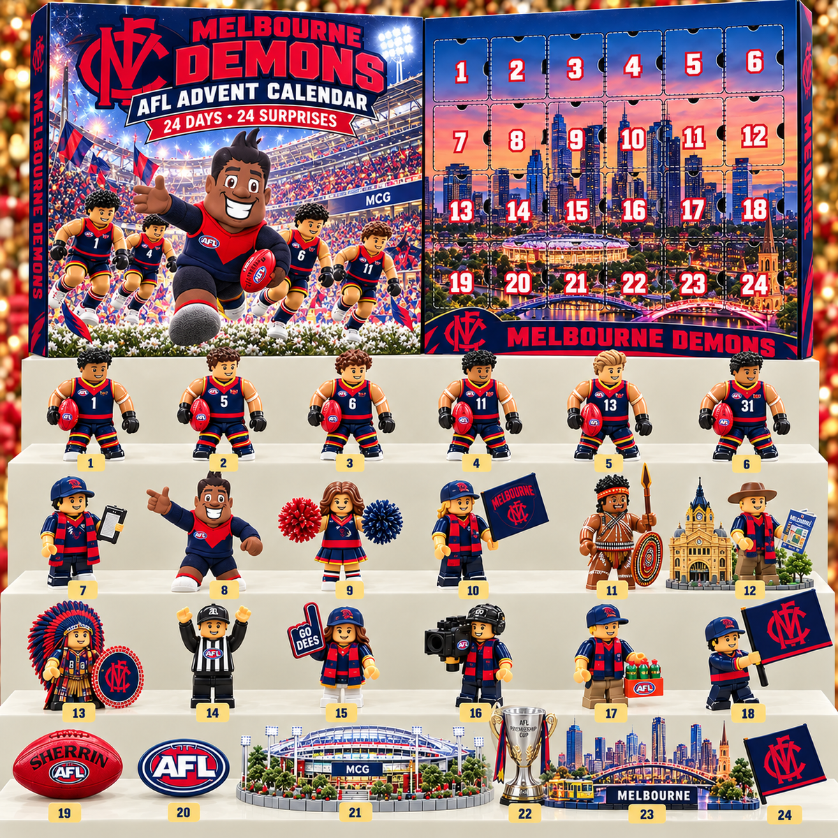 Premium AFL MEL 24-Piece Football Collectible Advent Calendar V2