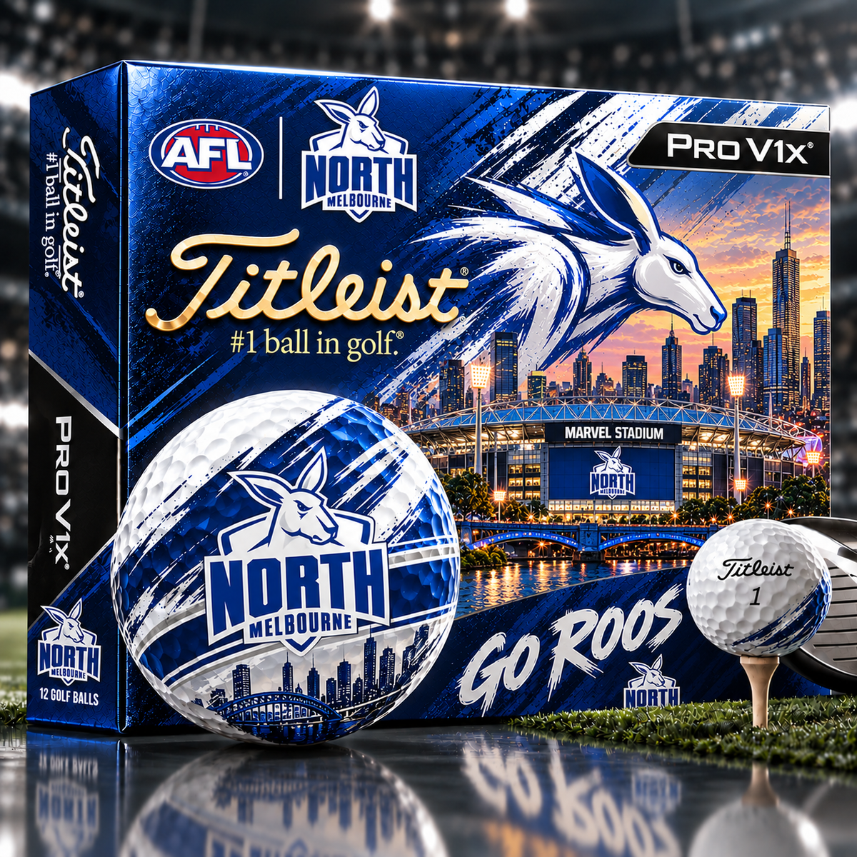 Premium AFL NM x Titleist Pro V1 Skyline & Stadium Golf Balls Set