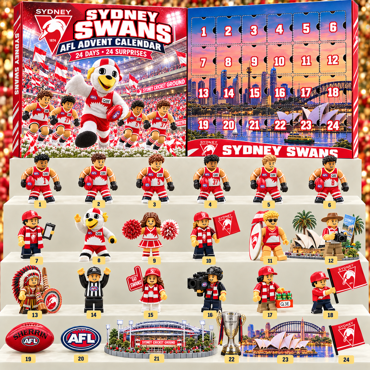 Premium AFL SS 24-Piece Football Collectible Advent Calendar V2